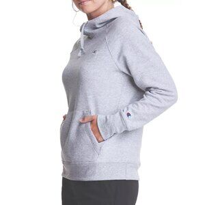 new Oxford Gray Champion Powerblend Classic Long Sleeve Hoodie Women's Sz Large